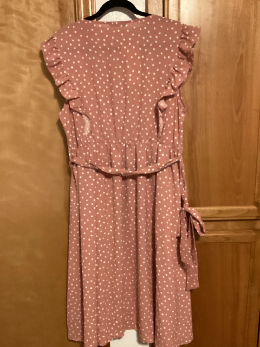 BloomChic Rose Pink Polka Dot Ruffle Midi Dress, size 12, NWT - Picture 5 of 8